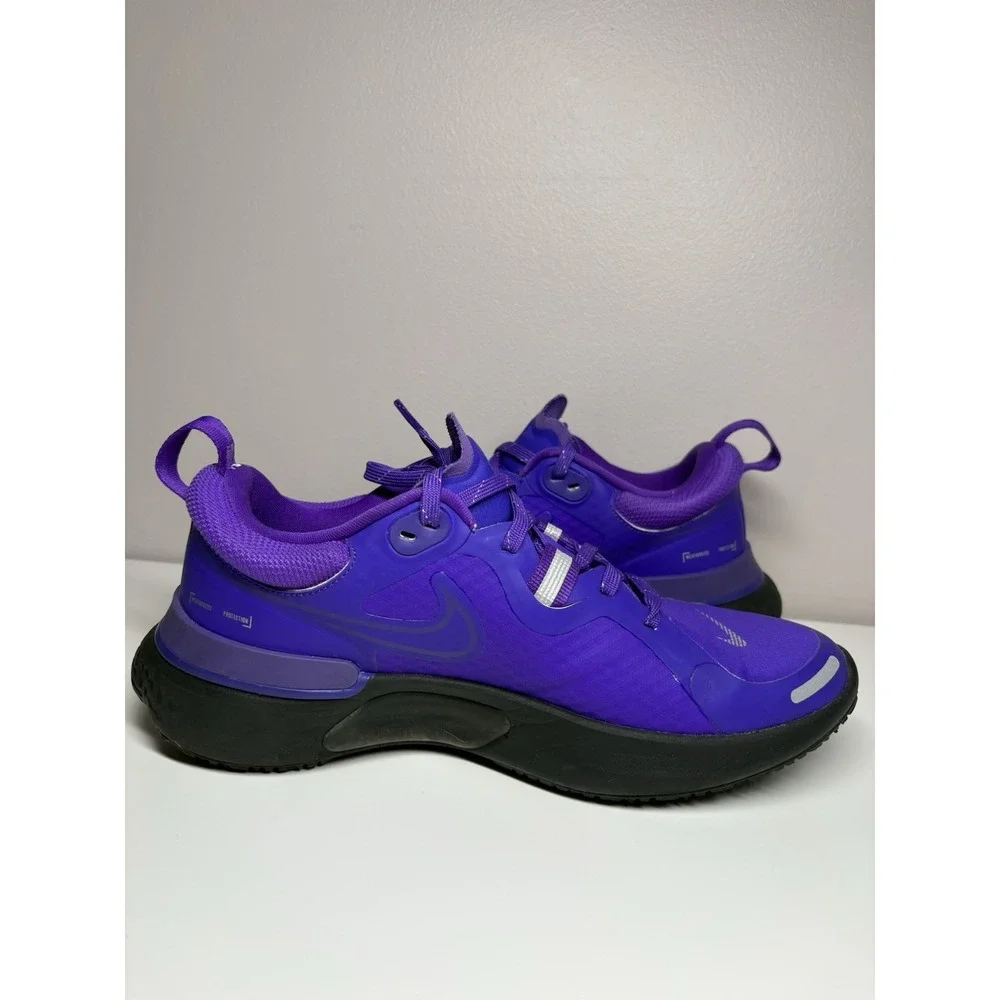Nike React Miler 2 Shield Black Purple Weatherized Shoes Men's 6.5/Women's‎ 8